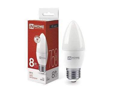 ASD/inHome VC свеча C37 E27 8W(720lm) 4000К 4K 107x37 (без пульсации) 0457 (арт. 687232)