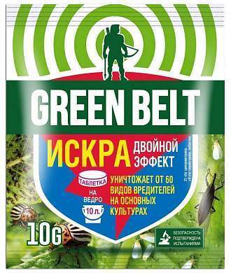 Искра Двойной Эффект 1табл. 10гр. (защита от 60 вредит.) циперметрин+перметрин Грин Бэлт 01-421 (арт. 450834)