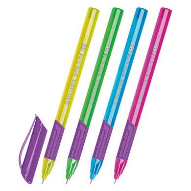 Ручка шариковая масляная с грипом BRAUBERG "Extra Glide GT Color", СИНЯЯ, трехгранная, игольчатый наконечник 0,7 мм, линия 0,5 мм, 144264 (арт. 144264)