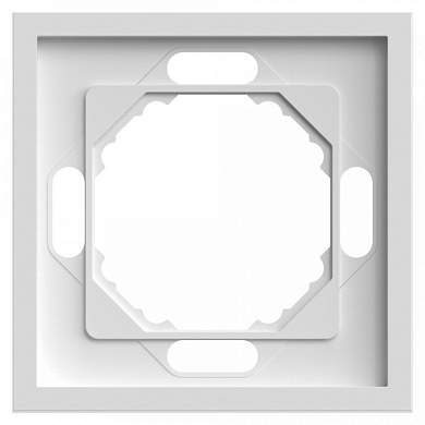 Stekker ЭМИЛИ рамка СУ 1мест. (PC), белый фарфор, soft touch PFR00-5001-01 49884 (арт. 907432)