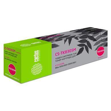 Тонер-картридж CACTUS (CS-TK8305M) для KYOCERA TASKalfa 3050/3051/3551, пурпурный, ресурс 15000 стр. (арт. 321051)