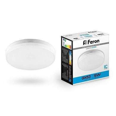 Feron Лампа Светодиодн., (9W) 230V Gx53 6400K 6K, Lb-452 25867 (арт. 678058)