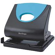 Дырокол Berlingo "Office Soft" 30л., пластиковый, синий, с линейкой (арт. 305921)