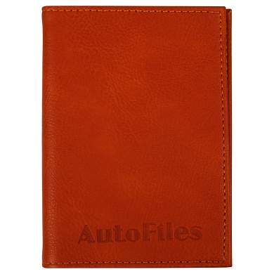 Обложка для автодокументов + паспорт OfficeSpace "AutoFiles", экокожа, терракот (арт. 358399)