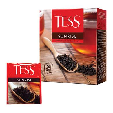 Чай TESS "Sunrise" черный цейлонский, 100 пакетиков в конвертах по 1,8 г,, 0918-09 (арт. 621033)