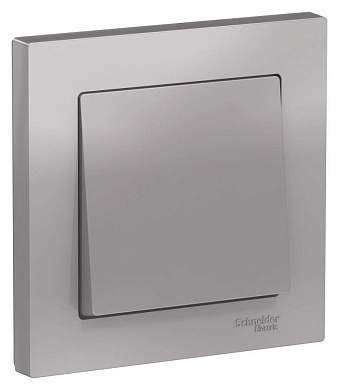 Schneider AtlasDesign выкл. СУ 1 кл. алюминий (пласт. осн.) ATN000312 (арт. 662459)
