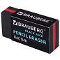 Ластик BRAUBERG "BlackJack", 40х20х11 мм, черный, прямоугольный, картонный держатель, 222466 (арт. 222466)