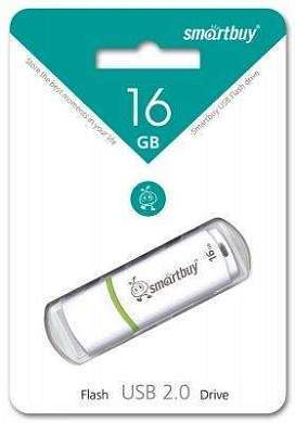 Флэш-диск (флэшка) USB 16GB Smartbuy Crown White (SB16GBCRW-W) (арт. 498976)