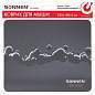 Коврик для мыши SONNEN "DROPS", резина + ткань, 220х180х3 мм, 513290 (арт. 513290)
