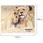 Коврик для мыши SONNEN "LIONS", резина + ткань, 220х180х3 мм, 513310 (арт. 513310)