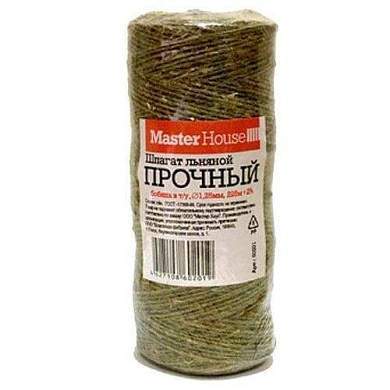 Шпагат Льняной 500М Прочный 1Мм, Бобина 397Гр, Арт.60362 Masterhouse (арт. 613654)