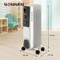 Обогреватель масляный SONNEN DFS-05, 1000 Вт, 5 секций, белый, 453497 (арт. 453497)