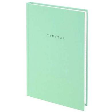 Блокнот А5 134х206 мм, 80 л., твёрдый, клетка, BRAUBERG "Minimal", мятный, 116443 (арт. 116443)