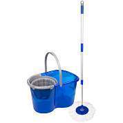 Набор для уборки OfficeClean Professional ведро 5л с отжимом, самоотж. швабра с круг. насадкой (2шт) (арт. 266753)