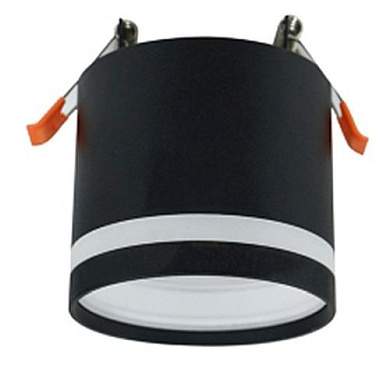 Ecola GX53SP 5374 светильник встраив. СПОТ с полосой углубл. Черный матовый 82x76 SR534BECB (10!) (арт. 900452)