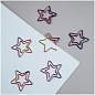 Скрепки фигурные 25мм, MESHU "Stars", 6шт., пакет с европодвесом (арт. 328215)