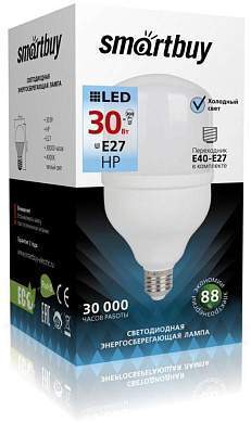 Smartbuy высокомощн. ЛОН E27 30W(2700lm) 6500K 6K SBL-HP-30-65K-E27 (арт. 617630)