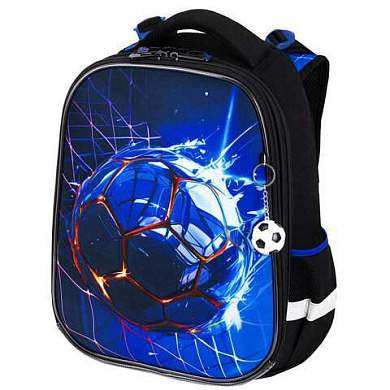 Ранец BRAUBERG PREMIUM, 2 отделения, с брелоком, "Score goal", 3D-панель, 38х29х16 см, 273102 (арт. 273102)