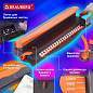 Переплетная машина для пластиковой пружины BRAUBERG BM-4, + ДЫРОКОЛ на 4 отверстия, пробивает 4 л., сшивает до 50 л., 531585 (арт. 531585)