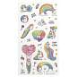 Наклейки объемные MESHU "Rainbow unicorn", 10*23см, с блестками, пакет европодвес (арт. 365060)