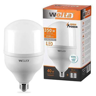 Wolta лампа светодиодн. высокомощн. HP E27/E40 40W(3500Lm) 6500K 6K 214x118 25WHP40E27/40 (арт. 686697)