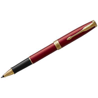Ручка-роллер Parker "Sonnet Intense Red Lacquer GT" черная, 0,8мм, подарочная упаковка (арт. 347046)
