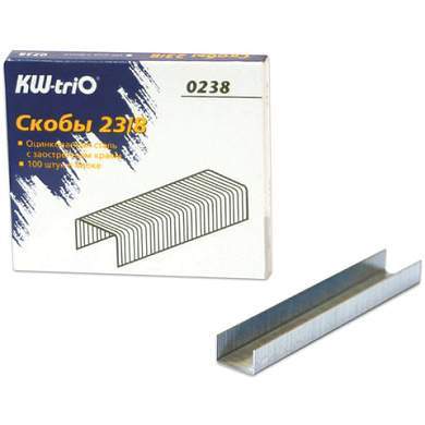 Скобы для степлера №23/8, 1000 штук, KW-trio, от 10 до 50 листов, 0238, -0238 (арт. 225134)