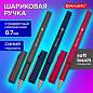 Ручка шариковая с грипом BRAUBERG "VIVID", СИНЯЯ, SOFT TOUCH покрытие, узел 0,7 мм, линия письма 0,35 мм, 144396 (арт. 144396)
