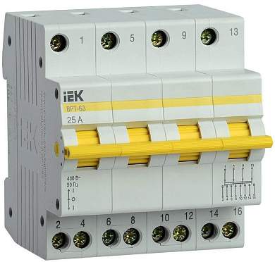 Iek Выключатель-Разъединитель Трехпозиционный Врт-63 4P 25А Mpr10-4-025 (арт. 660321)