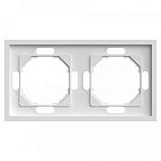 Stekker ЭМИЛИ рамка СУ 2мест. (PC), белый фарфор, soft touch PFR00-5002-01 49885 (арт. 907433)