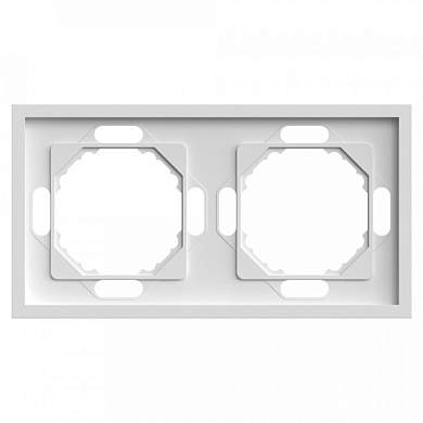 Stekker ЭМИЛИ рамка СУ 2мест. (PC), белый фарфор, soft touch PFR00-5002-01 49885 (арт. 907433)
