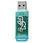 Флеш-диск 32 GB, SMARTBUY Glossy, USB 2.0, зеленый, SB32GBGS-G (арт. 512784)