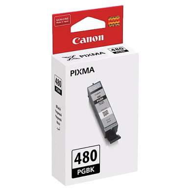 Картридж струйный CANON (PGI-480PGBK), для PIXMA TS704/TS6140, пигмент черный, ресурс 200 страниц, 2077C001 (арт. 363211)
