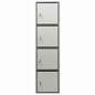 Шкаф металлический для документов AIKO "SL-185/4" ГРАФИТ, 1800х460х340 мм, 37 кг, S10799182502 (арт. 291207)
