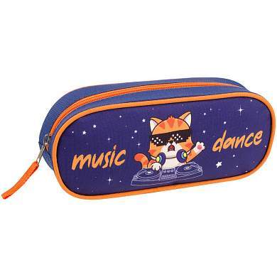 Пенал 210*80*45 ArtSpace "Music Cat", полиэстер (арт. 365017)