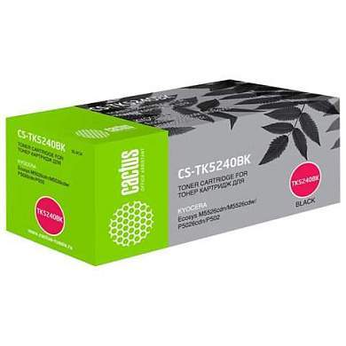 Картридж лазерный CACTUS (CS-TK5240BK) для Kyocera M5526cdn/M5526cdw/P5026cdn, черный, ресурс 4000 страниц (арт. 363700)