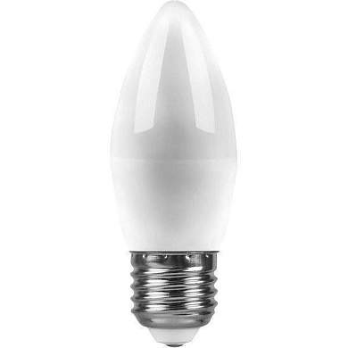 Feron свеча C37 E27 9W(820lm) 2700K 2K матовая 100x37, LB-570 25936 (арт. 694349)