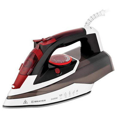 Утюг BRAYER BR4005, 2400 Вт, керамическое покрытие, самоочистка, антикапля, антинакипь, автоотключение, коричневый (арт. 456113)