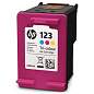 Картридж струйный HP (F6V16AE) Deskjet 2130, №123, цветной, оригинальный, ресурс 100 стр. (арт. 362196)