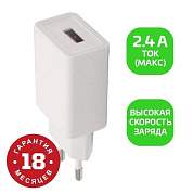 Сетевой б/п 220V-5V GoPower GP1U 1USB до 2,4A 12W белый (1/120/480) (арт. 855251)