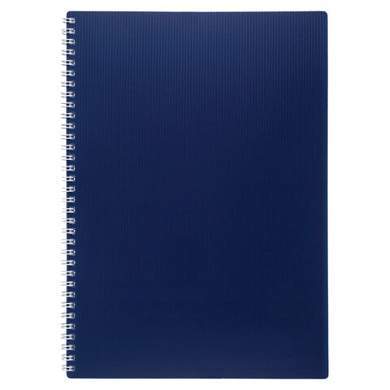Тетрадь обложка пластик, А4, 80 л., гребень, клетка, HATBER, "VELVET" Синяя, 081562, 80Т4В1гр_01609 (арт. 405497)