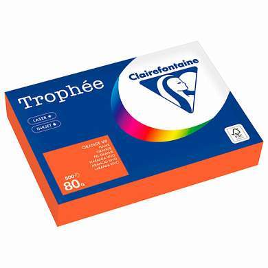 Бумага цветная CLAIREFONTAINE, А4, 80 г/м2, 500 л., интенсив, ярко-оранжевый, 1761C, 1761PC (арт. 116717)
