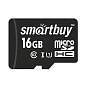 Карта памяти SmartBuy MicroSDHC 16GB UHS-1, Class 10, скорость чтения 30Мб/сек (арт. 239023)