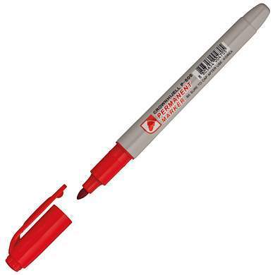 Маркер перманентный Crown "Multi Marker Slim" красный, пулевидный, 2мм (арт. 207897)