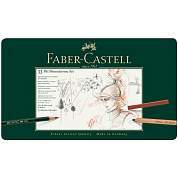 Набор художественных изделий Faber-Castell "Pitt Monochrome", 33 предмета, метал. коробка (арт. 285945)