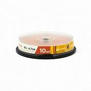 Диски DVD+R (плюс) MIREX, 4,7 Гб, 16x, Cake Box (упаковка на шпиле), КОМПЛЕКТ 10 шт., UL130013A1L (арт. 514015)