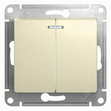 Schneider GLOSSA мех. выкл. СУ 2 кл. беж. (пласт. осн., инд.) GSL000253 (арт. 423771)