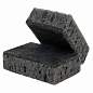 Губки для посуды SQUARE BLACK 98х66х30 мм, КОМПЛЕКТ 10 шт., КРУПНОПОРИСТЫЙ поролон/абразив LAIMA, 608648 (арт. 608648)