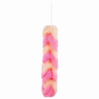 Мочалка для тела КОСИЧКА, нейлоновая, 70 г (27х5,5х5,5 см), ассорти, PLEASURE, 1135 (арт. 609170)