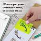 Блок самоклеящийся прозрачно-желтый (стикеры) BRAUBERG TRANSPARENT 76х76 мм, 100 листов, 115207 (арт. 115207)